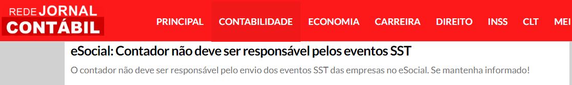eSocial: Contador não deve ser responsável pelos eventos SST
